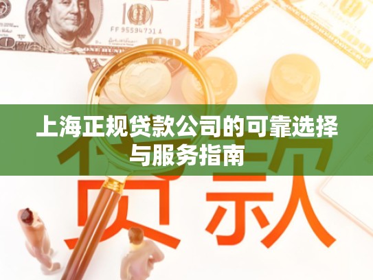 上海正规贷款公司的可靠选择与服务指南